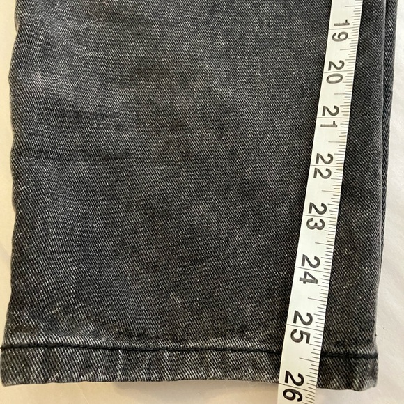 Angle Kiss Mom Jeans Sz 7/28 Black‎ Patchwork Staight Leg Casual Comfort - Picture 6 of 7